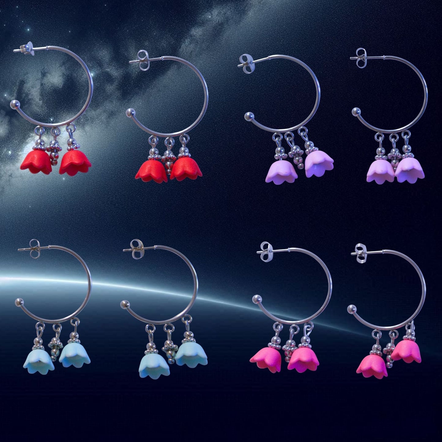 TULIPES - Boucles d'oreilles