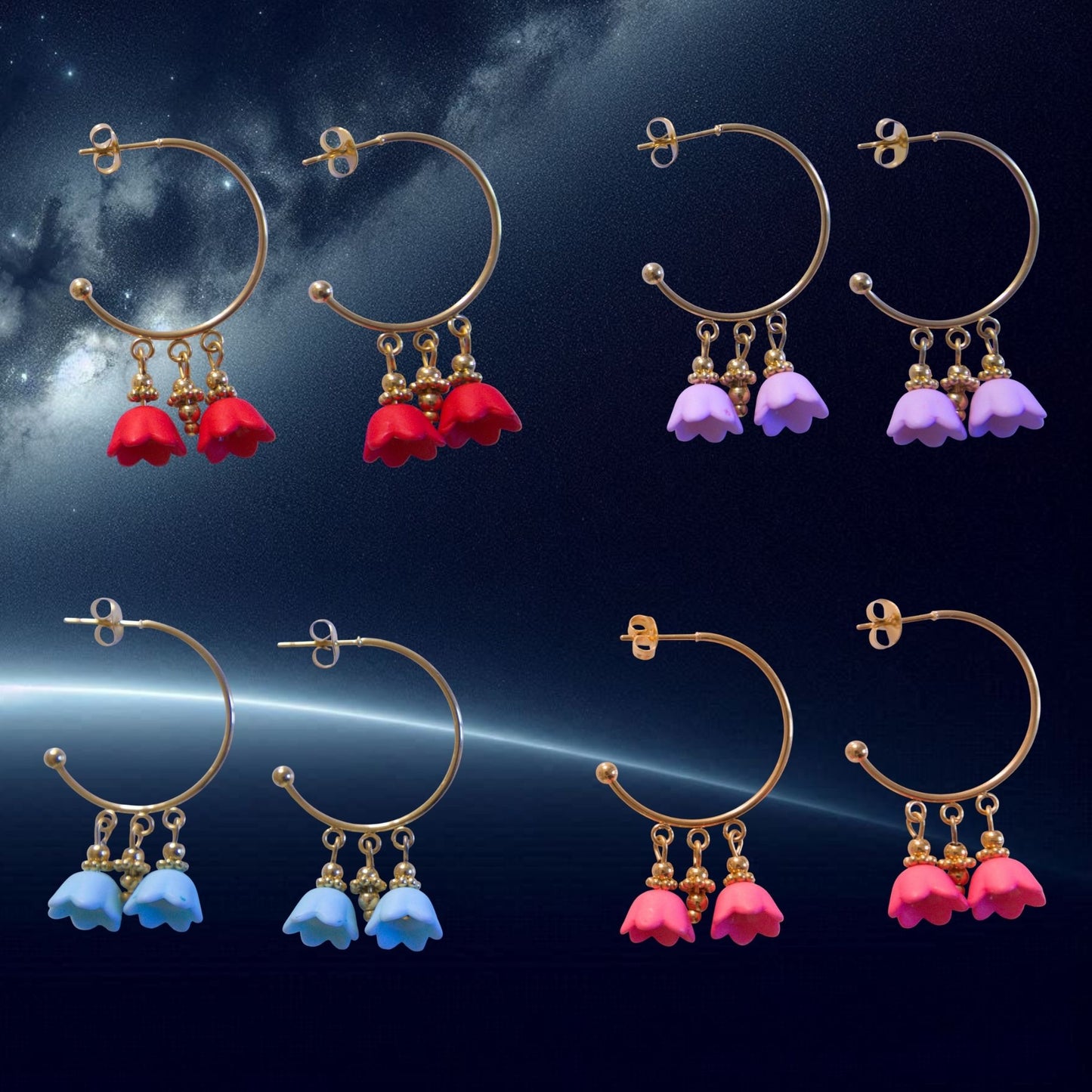 TULIPES - Boucles d'oreilles