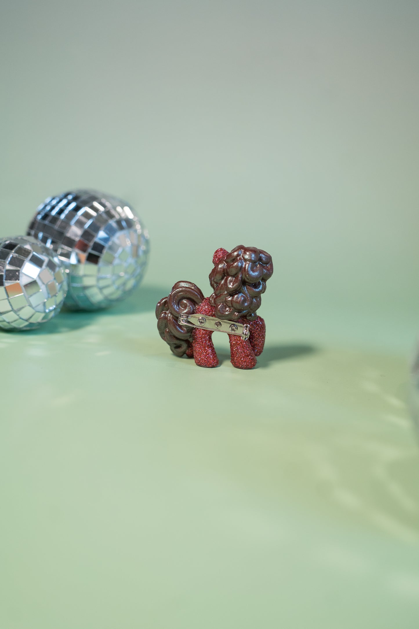 Broche Petit Poney paillettes roses